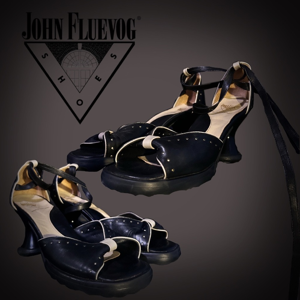 John Fluevog Black Bow Heels